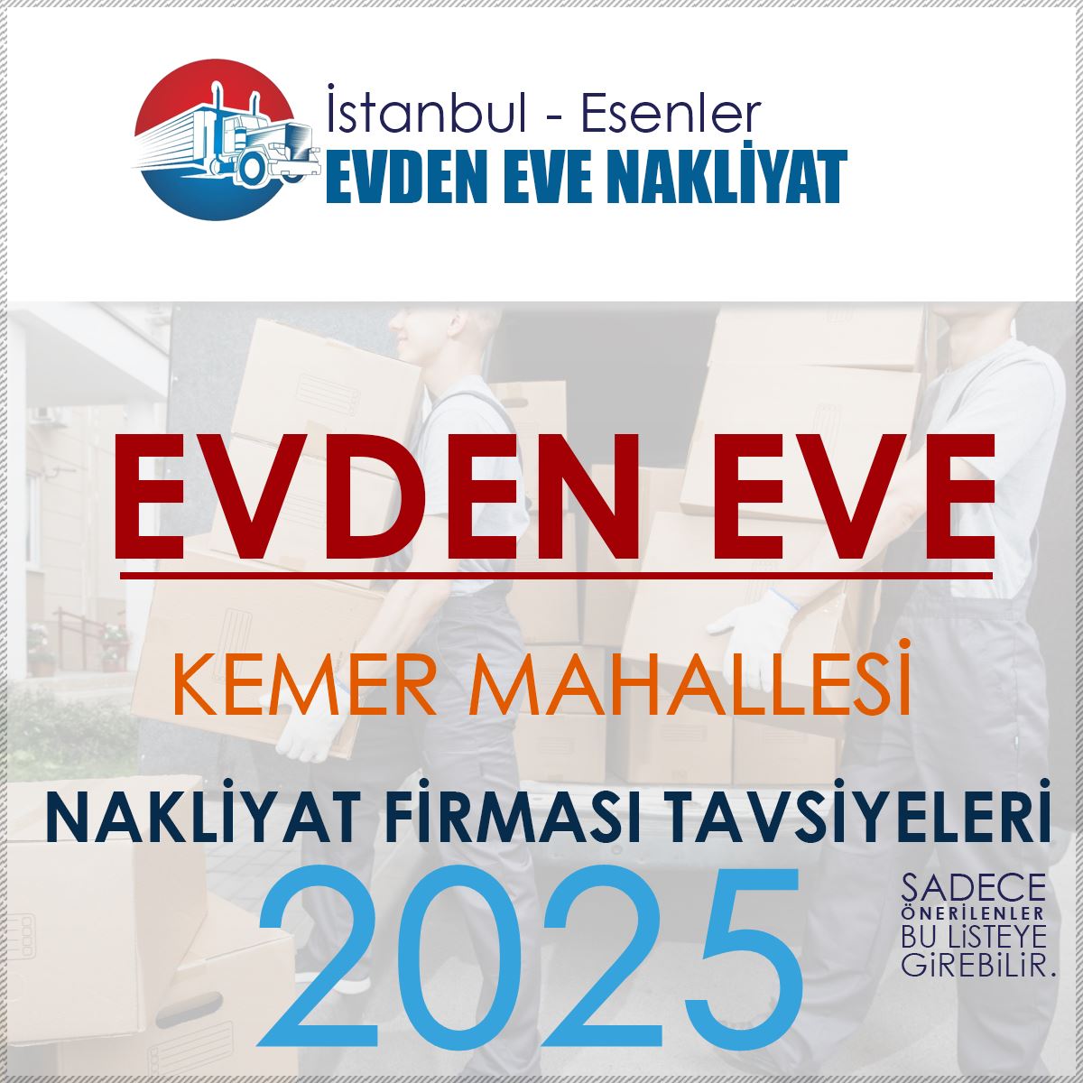 Kemer Mahallesi Evden Eve Nakliyat Firmaları